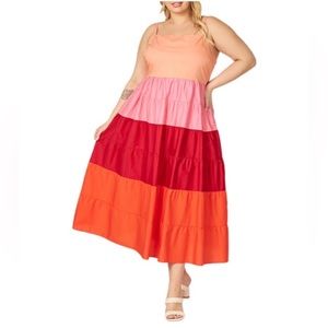 Tuckernuck English Factory Tomato Girl Siena Maxi Dress- 1X